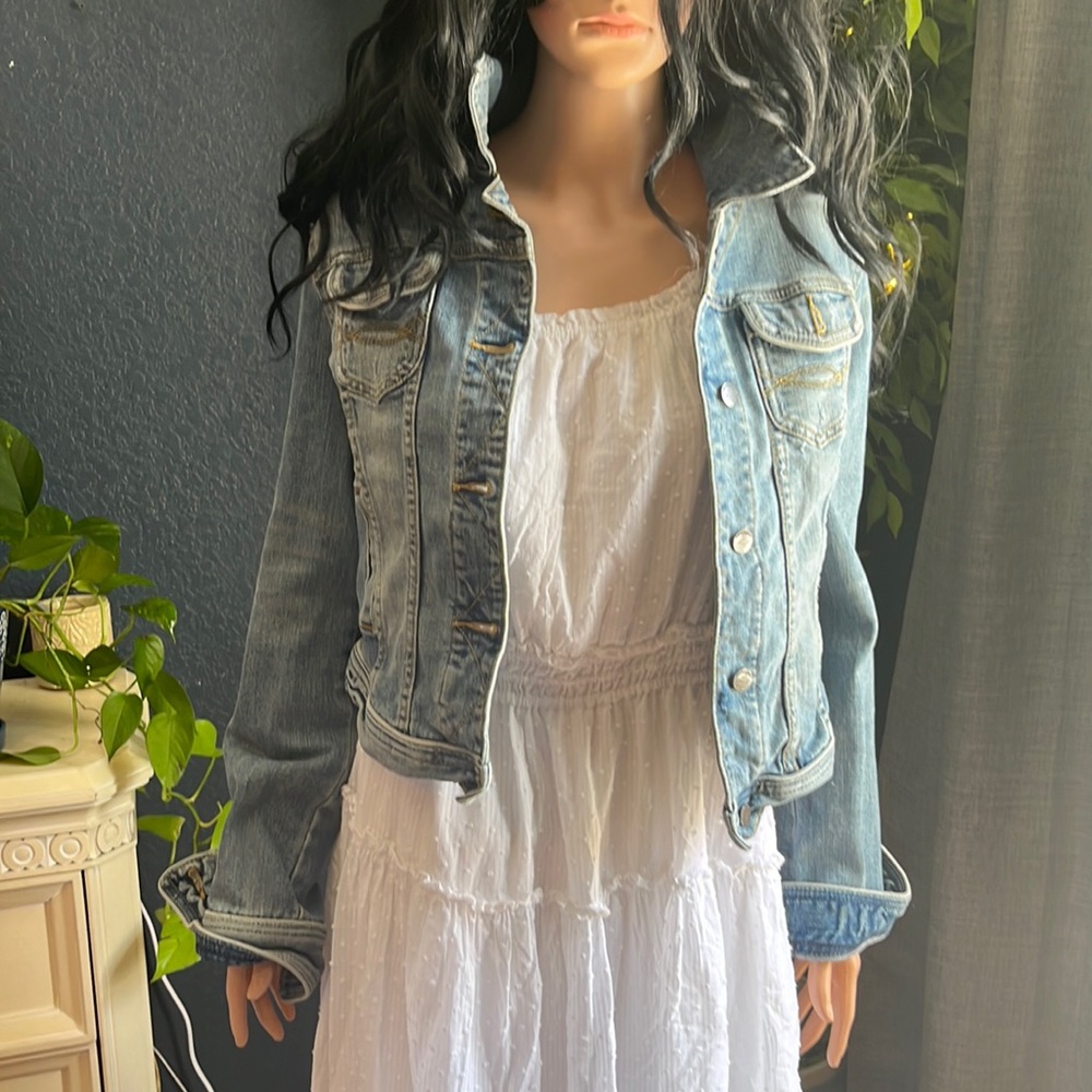 Fabulous  abercrombie and Fitch jean jacket, large.